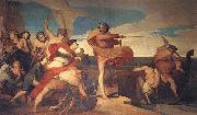 Georeg frederic watts,O.M.S,R.A. Alfred Inciting the Saxons to Encounter the Danes at Sea Spain oil painting artist